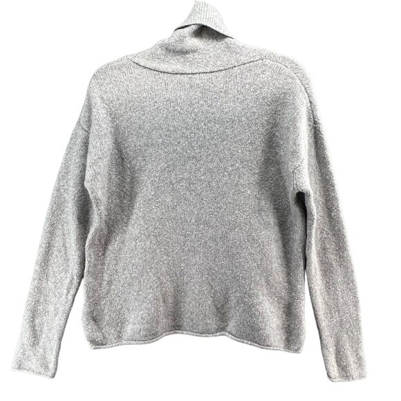 Athleta Sweater Women XS Gray Wool Blend Knit Brindle Funnel Pullover Cozy Cabin - Picture 3 of 11